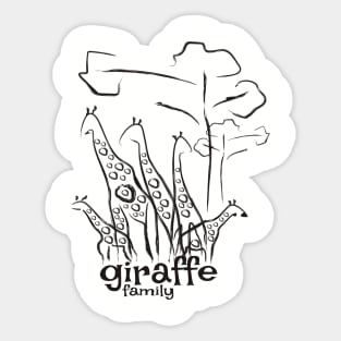 Giraffe family Sticker